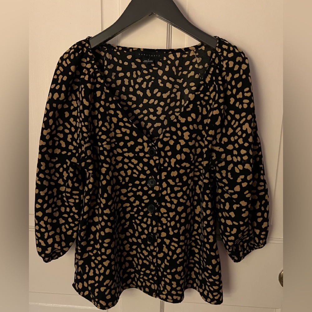 Sanctuary Leopard Blouse